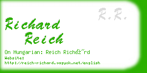 richard reich business card